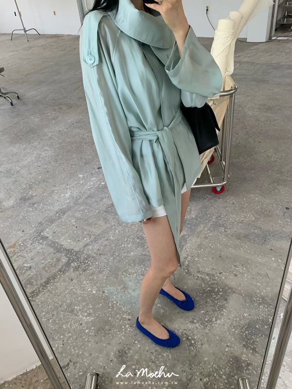 綁腰防曬風衣外套